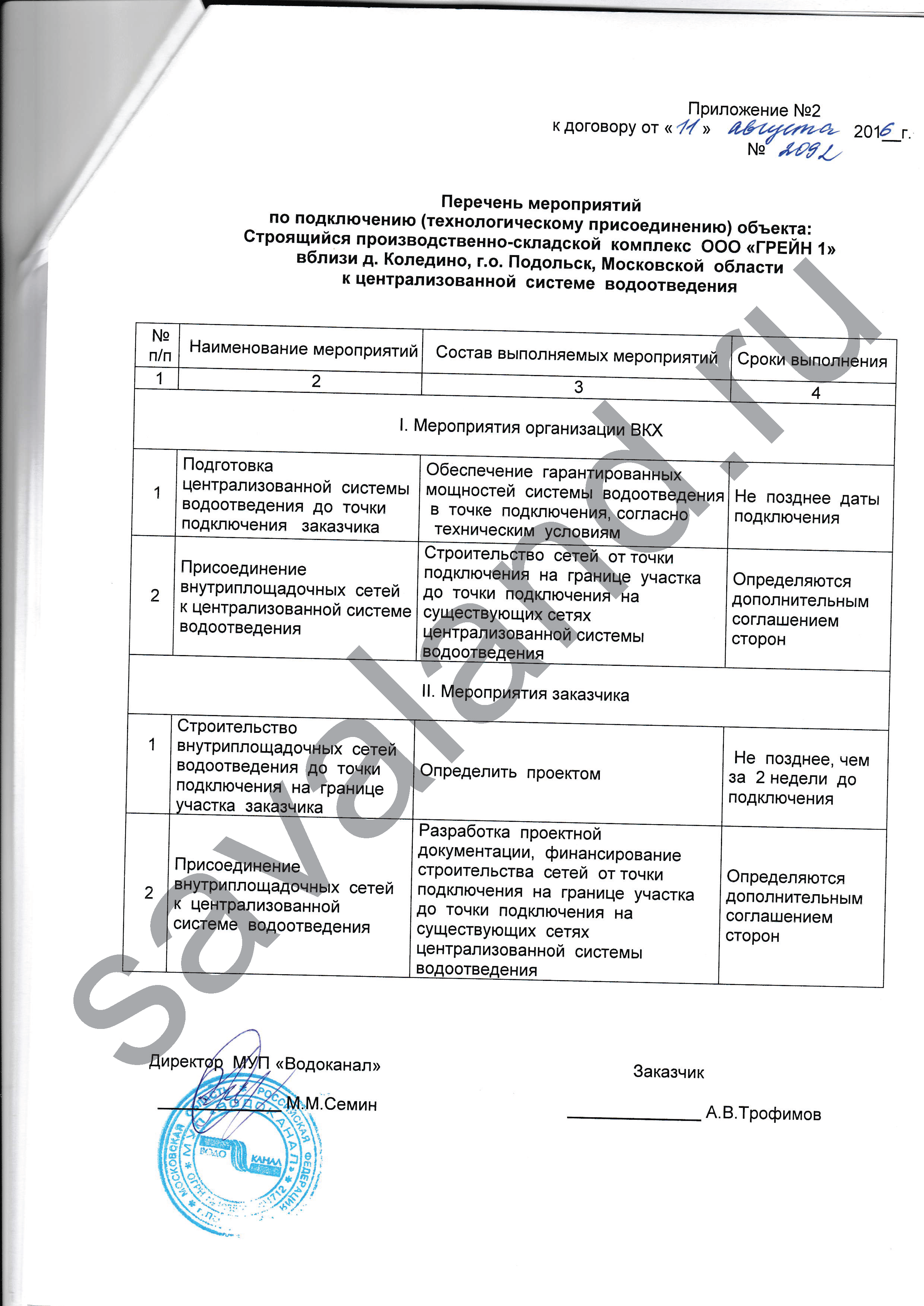 Перечень мероприятий для подключения канализации в Московской области